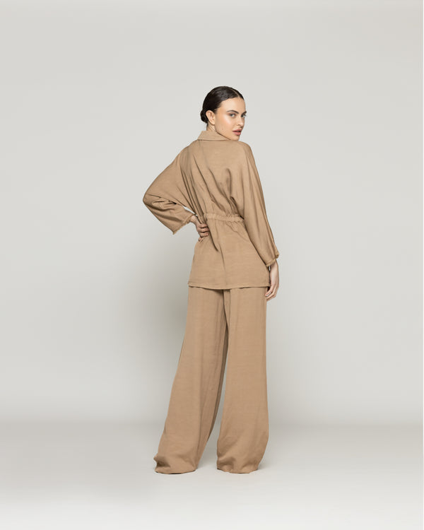 Chaqueta Mujer Celina Blazer Café Taupe Lineatre