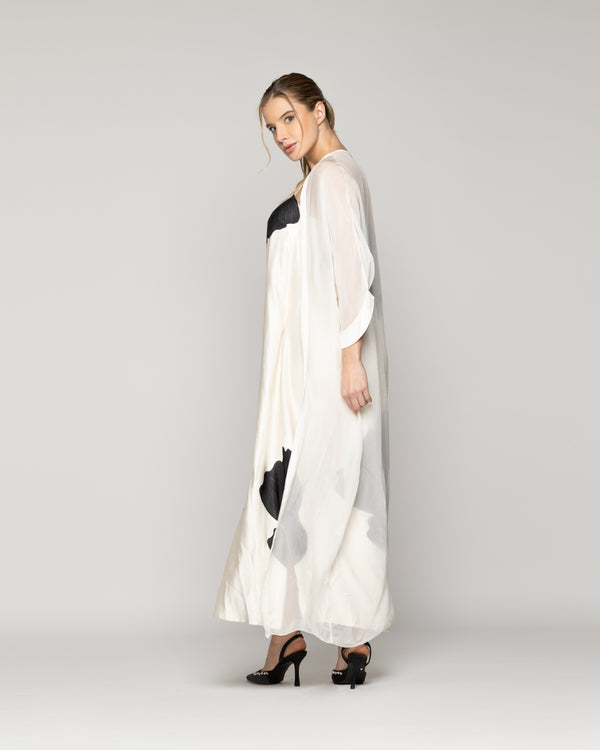 Tapado Mujer Dora Largo Gasa Blanco Crudo Lineatre