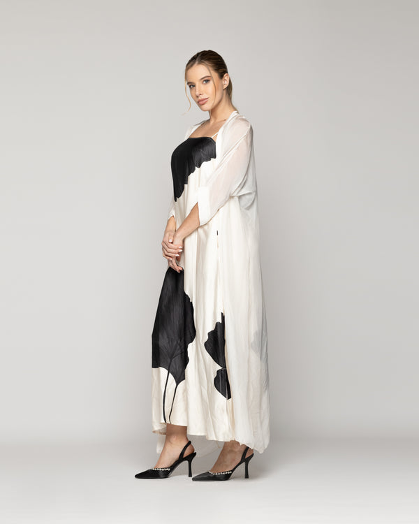 Tapado Mujer Dora Largo Gasa Blanco Crudo Lineatre