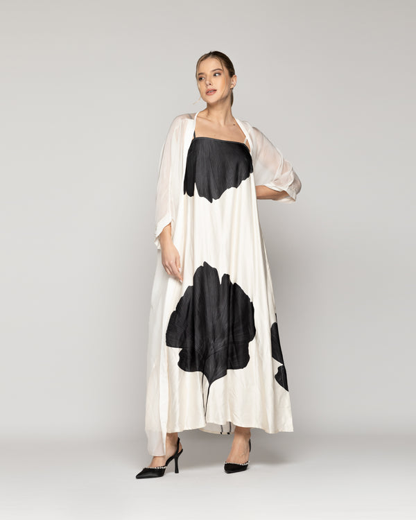 Tapado Mujer Dora Largo Gasa Blanco Crudo Lineatre