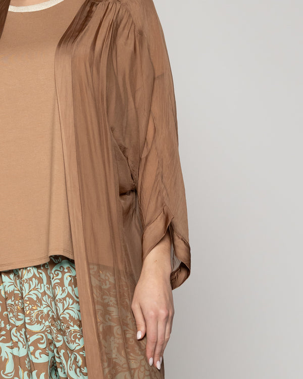 Tapado Mujer Dora Largo Gasa Cafe Lineatre