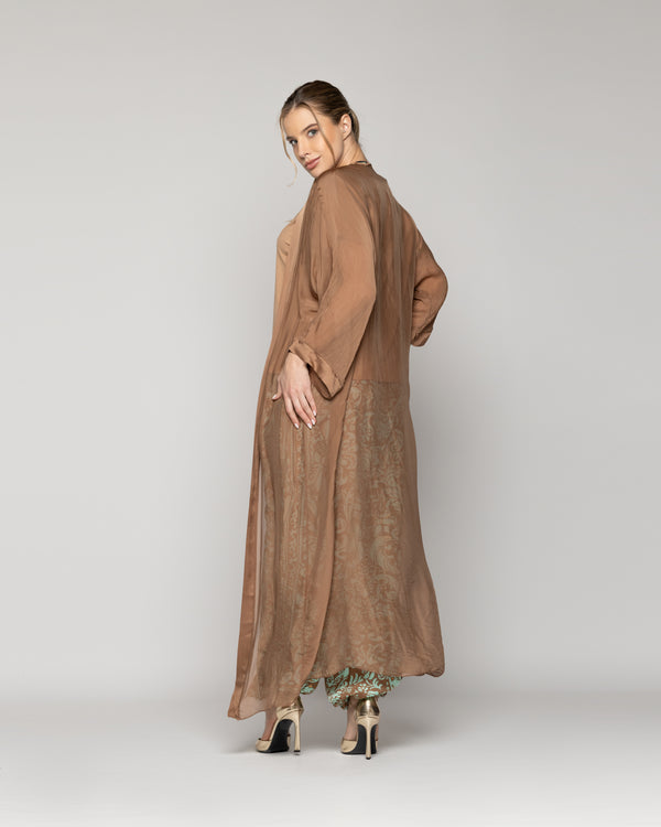 Tapado Mujer Dora Largo Gasa Cafe Lineatre