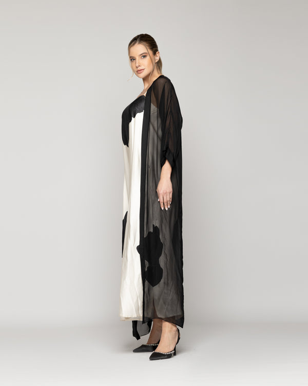 Tapado Mujer Dora Largo Gasa Negro Lineatre