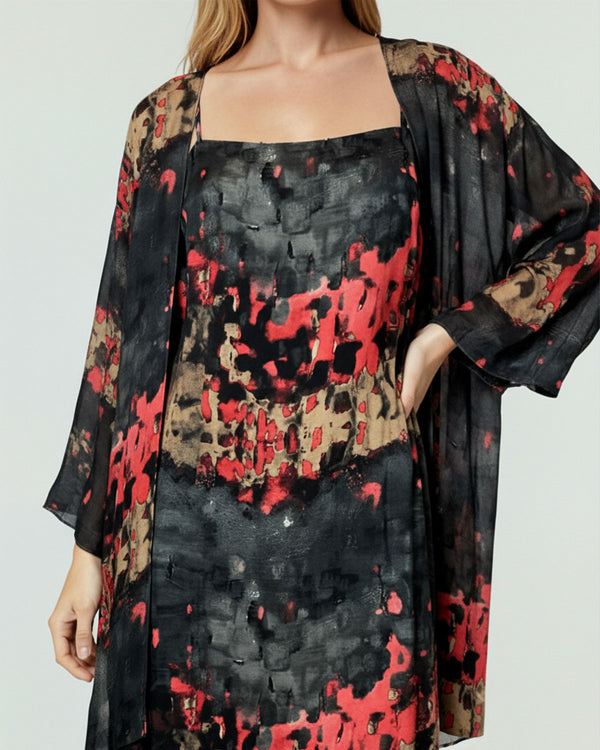 Spolverino Mujer Ottavia Relaxed fit Solapa Manga larga acampada Negro Lineatre