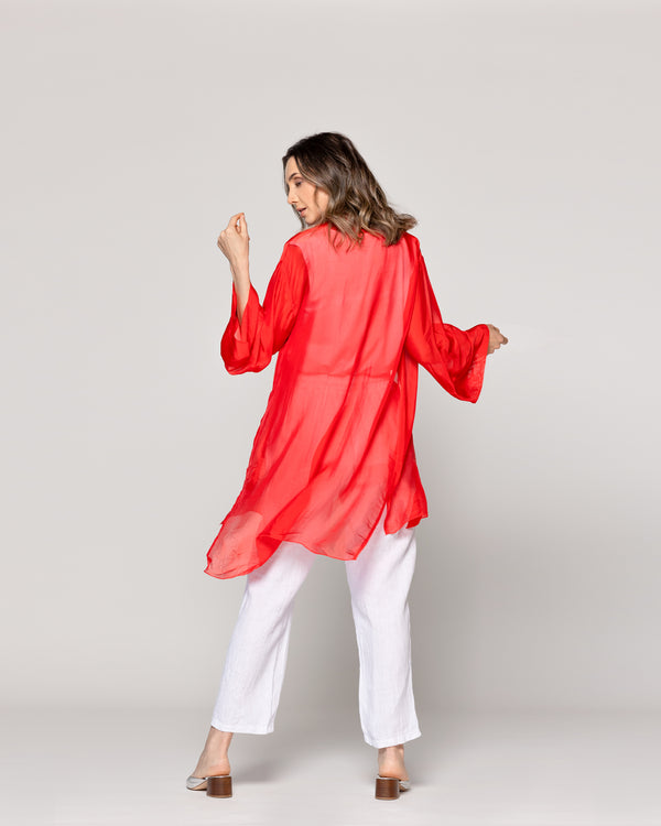 Tapado Mujer Spolverino Diana Rojo Lineatre