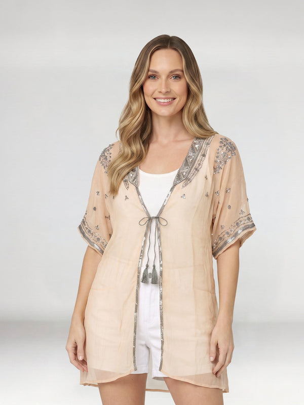 Spolverino Mujer Catalina Apricot Lineatré