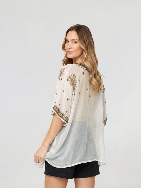 Spolverino Mujer Catalina Crudo Lineatré