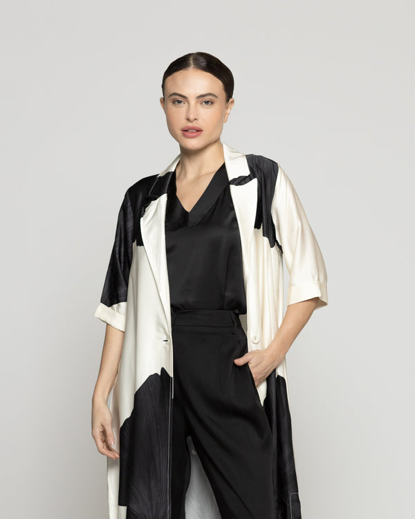 Spolverino Mujer Dalia Estampado Floral Maxi Lineatre