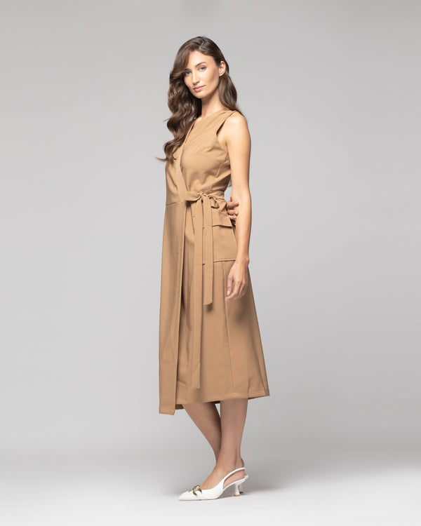 Tapado Mujer Amaia Camel Lineatre