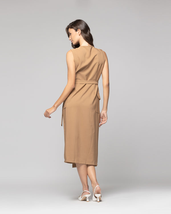 Tapado Mujer Amaia Camel Lineatre