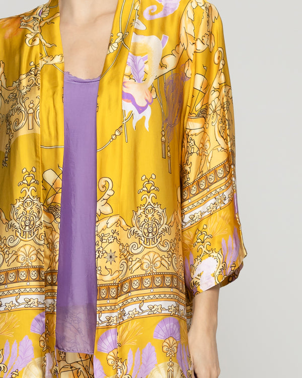 Tapado Mujer Daniella Spolverino Satinado Amarillo Lineatre