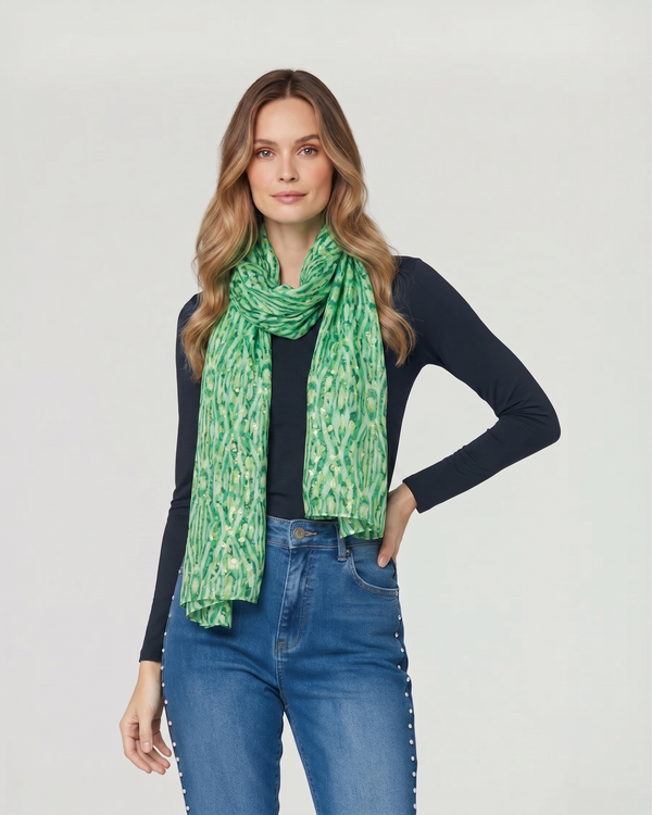 Echarpe Mujer Coni Verde Lineatre