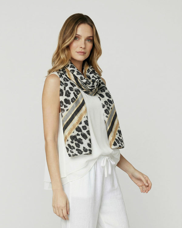 Echarpe Mujer Simona Gris Lineatre