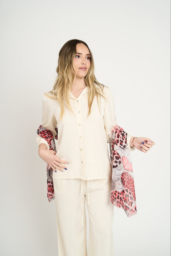 Echarpe Mujer Lidia Rojo Lineatre