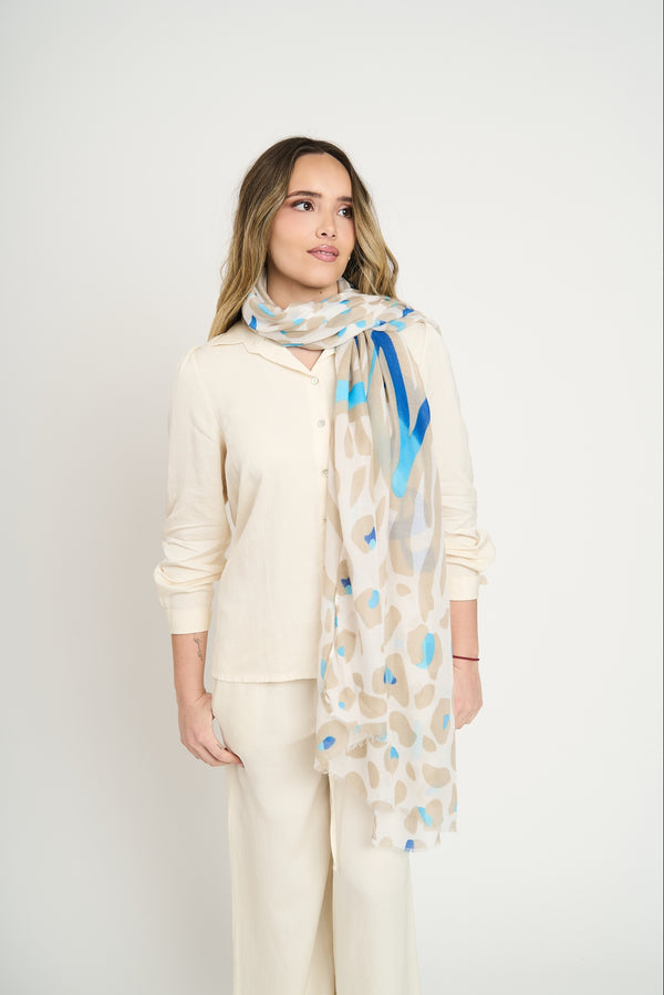 Echarpe Mujer Priscila Celeste Lineatre