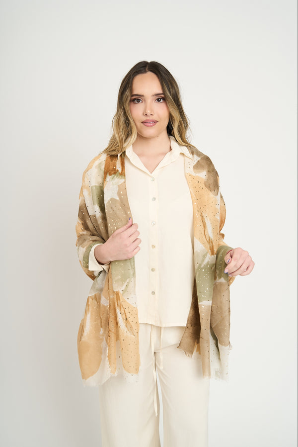 Echarpe Mujer Francisca Camel Lineatre