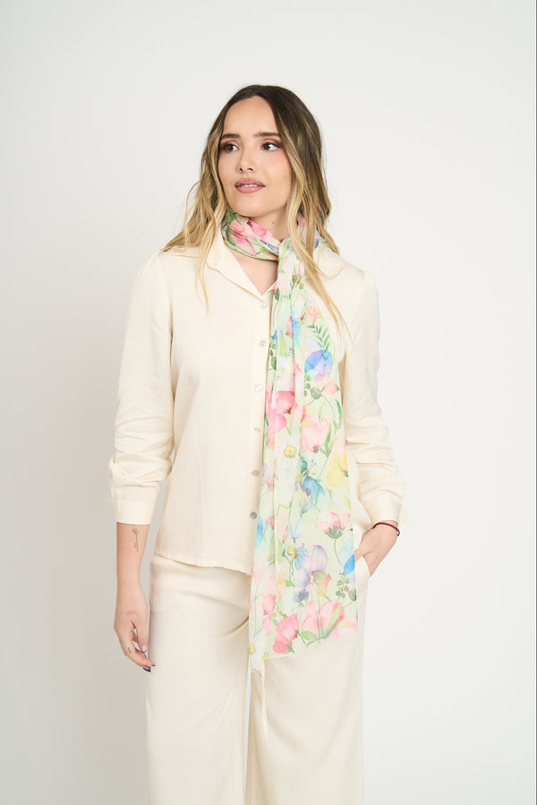 Echarpe Mujer Gabriela Verde Lineatre