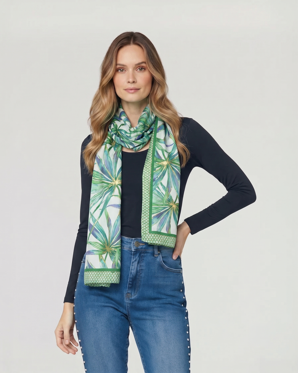 Echarpe Mujer Ada Verde Lineatre