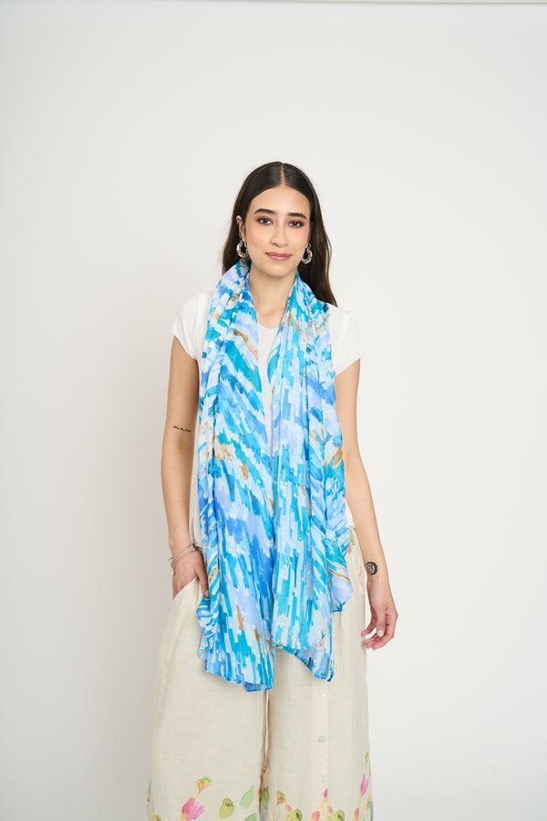 Echarpe Mujer Fernanda Azul Lineatre