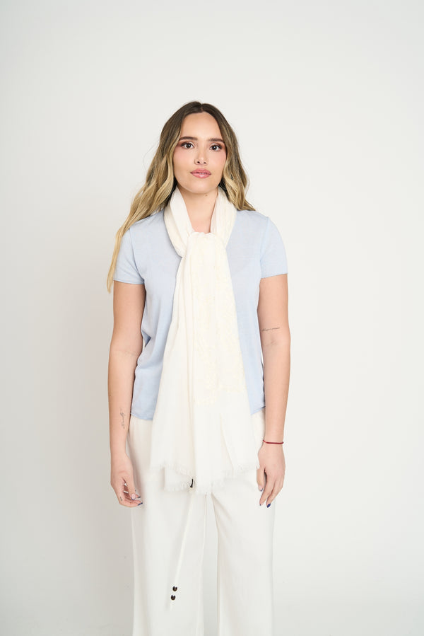 Echarpe Mujer Pilar Blanco Lineatre