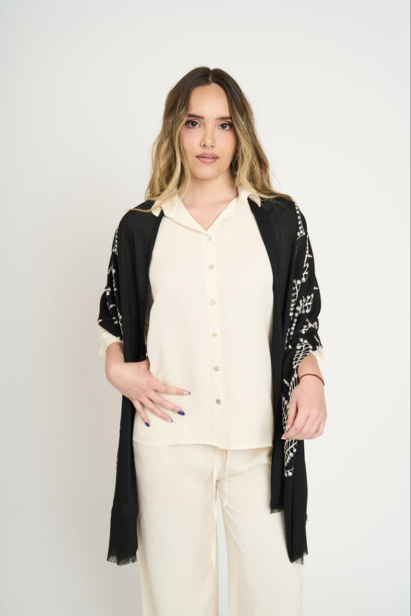 Echarpe Mujer Pilar Negro Lineatre