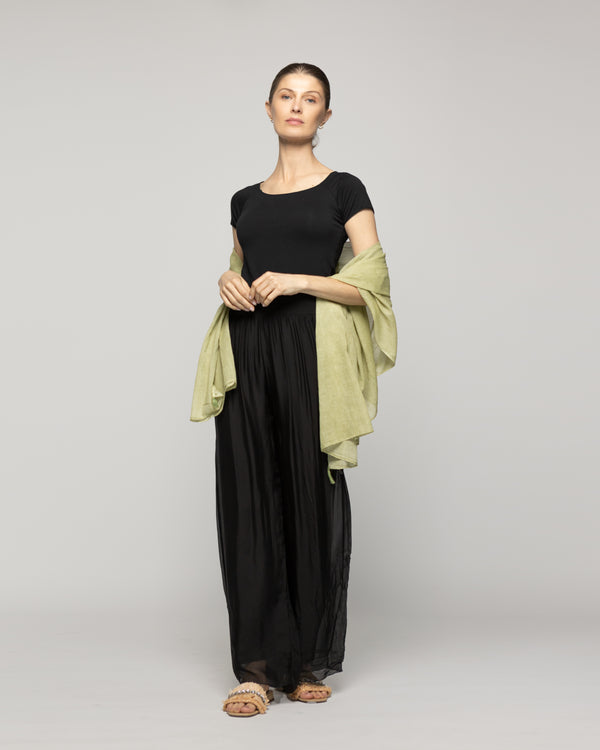 Echarpe Mujer Largo Liso Verde Lineatre