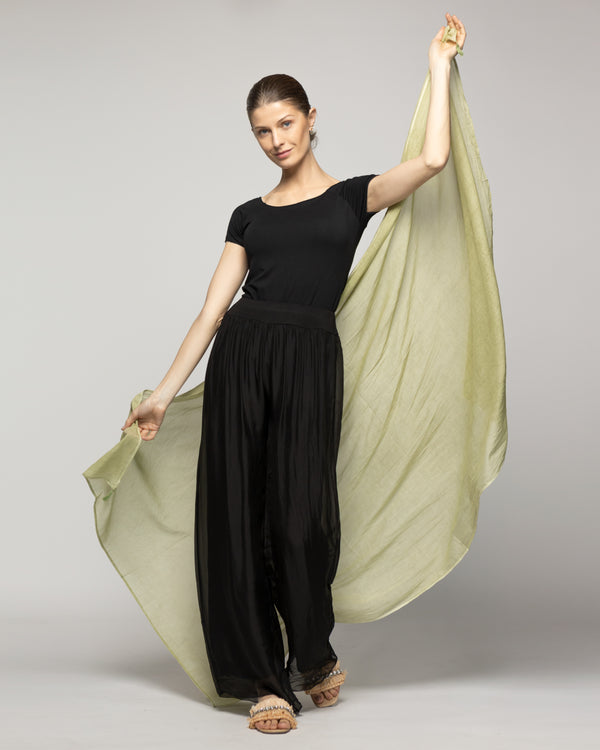 Echarpe Mujer Largo Liso Verde Lineatre
