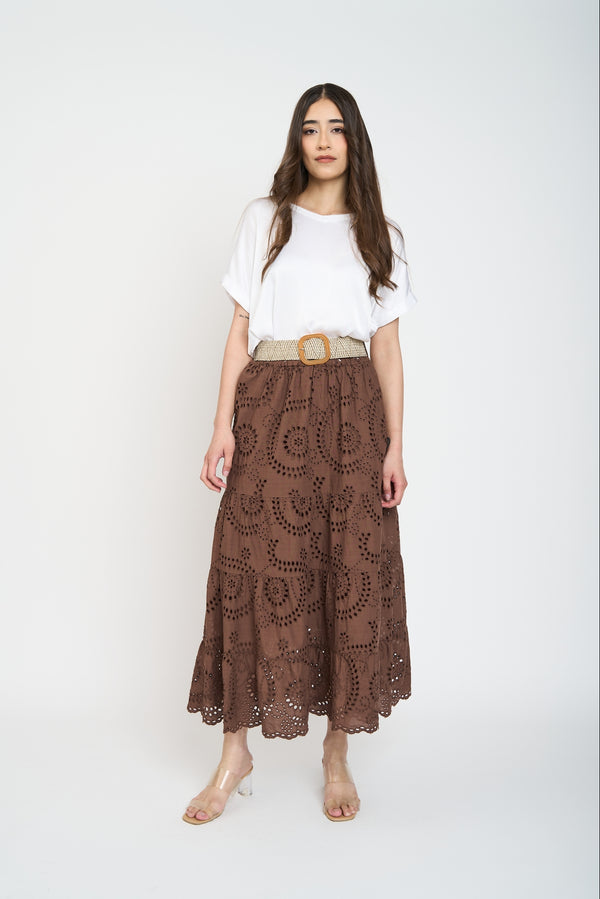 Falda Mujer Carmen Chocolate Lineatre