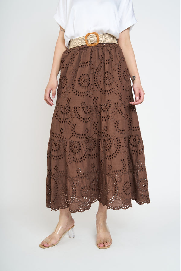 Falda Mujer Carmen Chocolate Lineatre