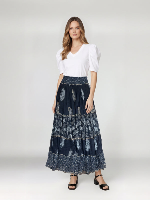 Falda Mujer Francisca Negro Lineatré
