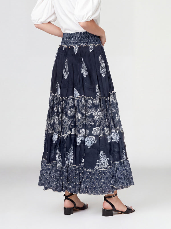 Falda Mujer Francisca Negro Lineatré