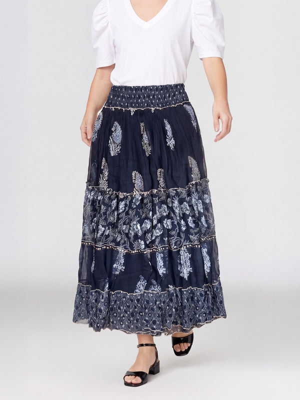 Falda Mujer Francisca Negro Lineatré