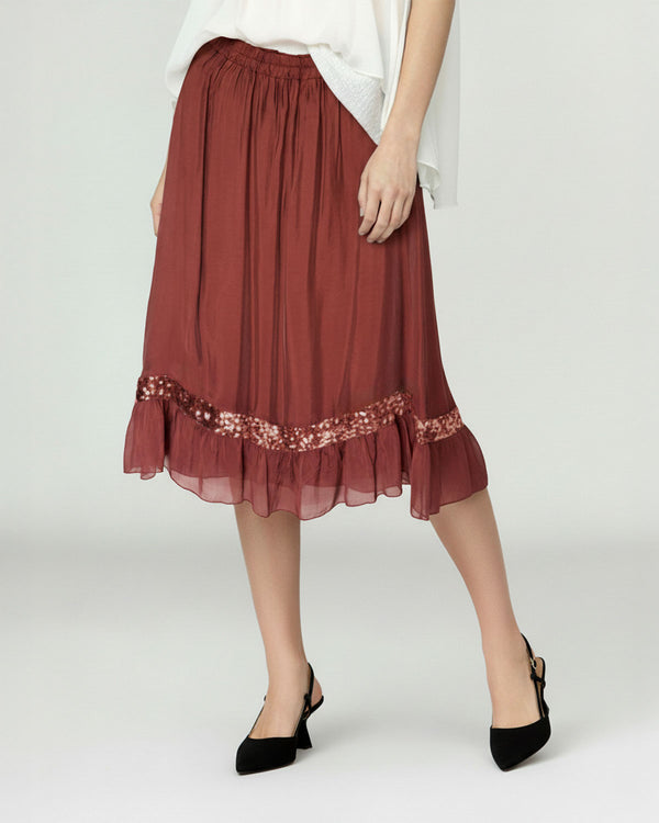 Falda Mujer Gemma Largo cierre Sin Rojo Lineatre