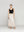 Falda Mujer Fiona Plisada Satinada Beige Con Pretina Dorada Lineatre