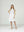 Polera Mujer Michela Regular Cuello en V Manga corta acampada Blanco Lineatre