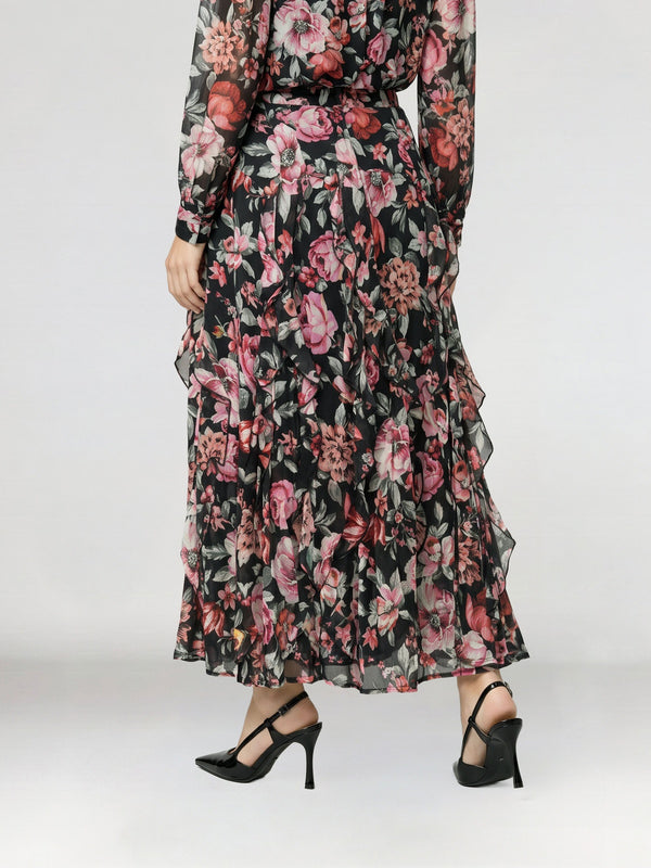 Falda Mujer Isidora Negro Lineatré