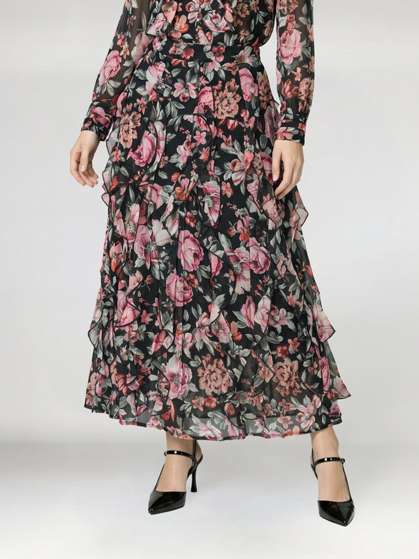 Falda Mujer Isidora Negro Lineatré