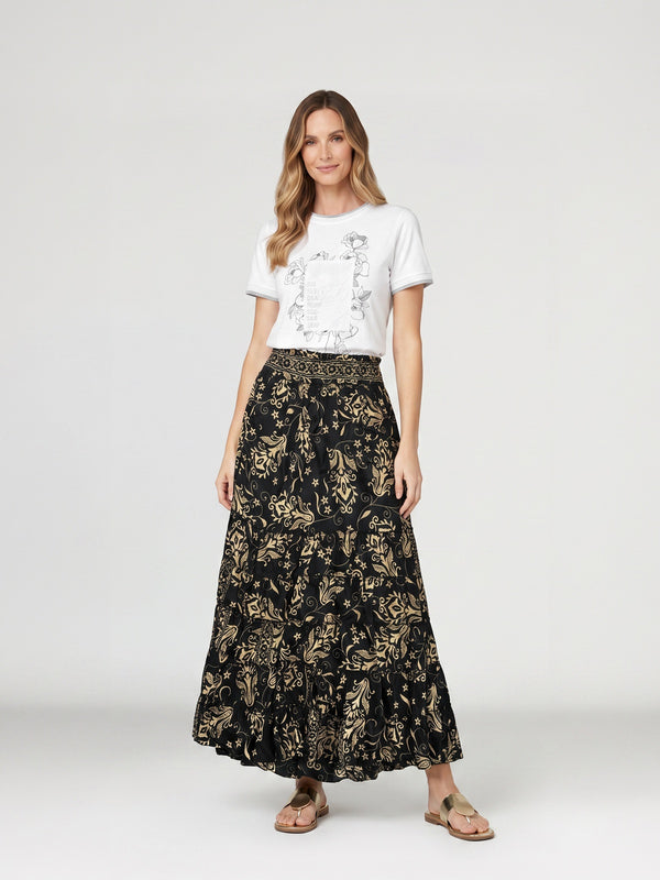 Falda Mujer Giovanna Negro Lineatré