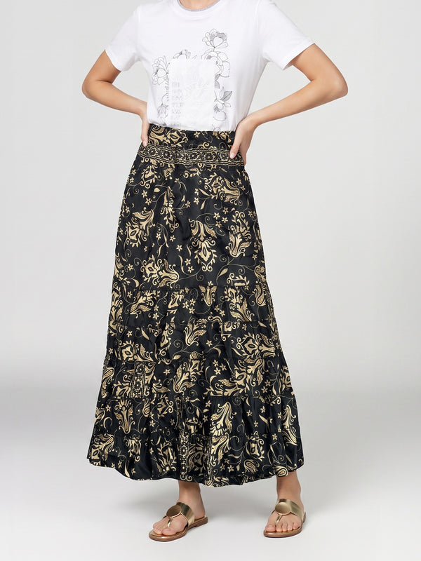 Falda Mujer Giovanna Negro Lineatré