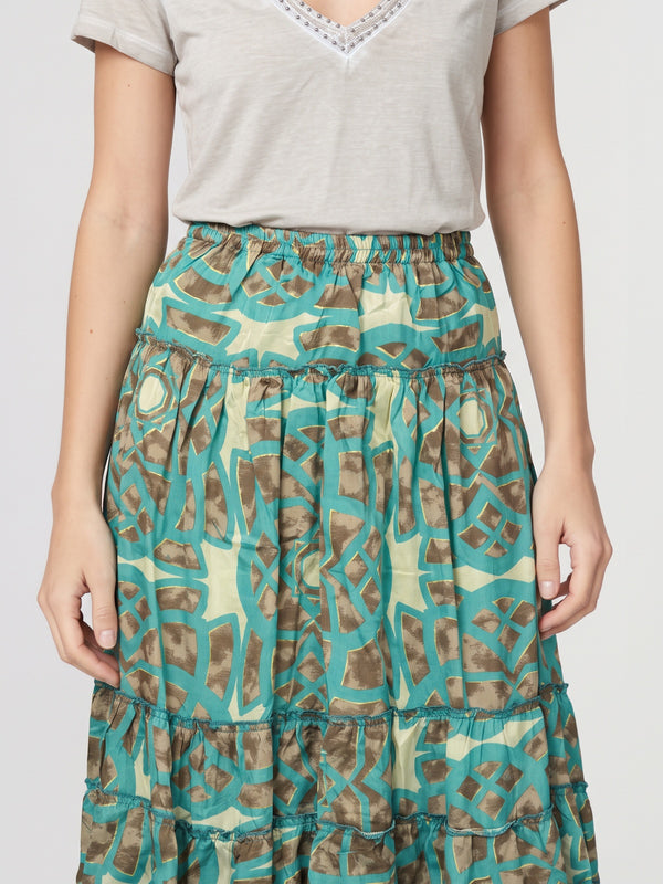 Falda Mujer Giovanna Turquesa Lineatré