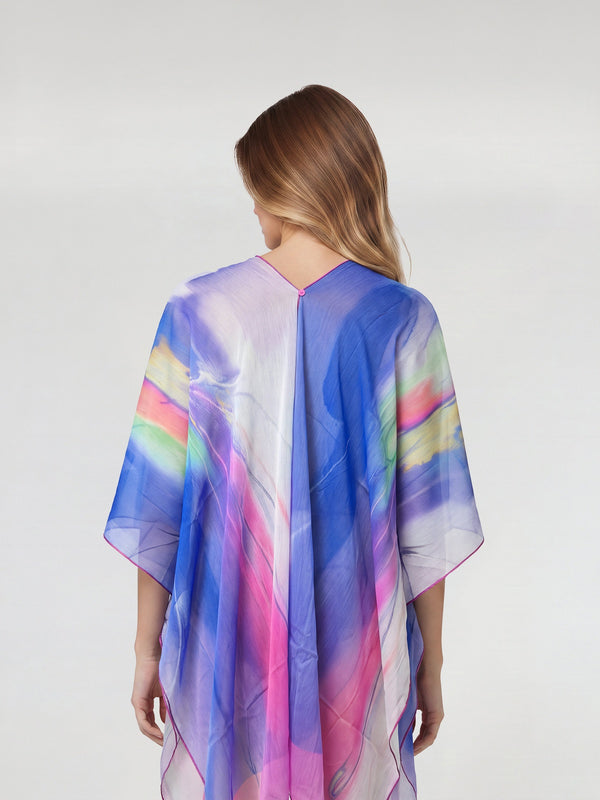 Poncho Mujer Gabriela Lila Lineatré