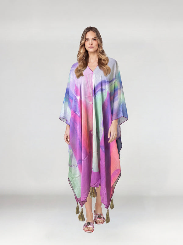 Poncho Mujer Gabriela Lila Lineatré