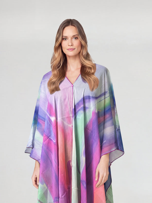 Poncho Mujer Gabriela Lila Lineatré