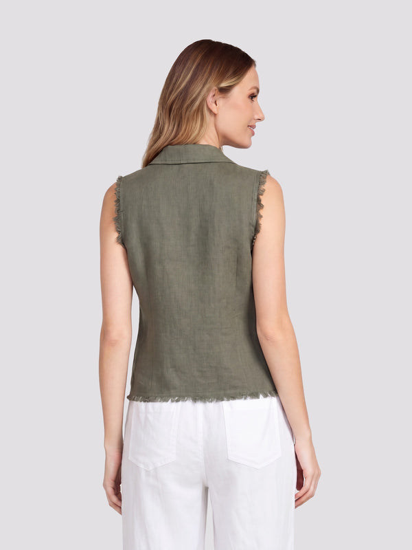 Gillet Mujer Elena Escote en V Militar Lineatre