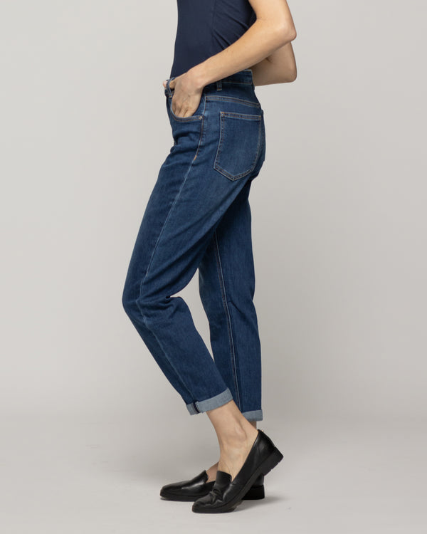 Jeans Jessica Tiro Alto Calce Regular Azul Lineatre
