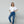 Jeans Mujer Jolanda Calce Regular Con Tachas Azul Lineatre