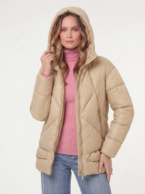 Parka Mujer Vittoria Beige Lineatré