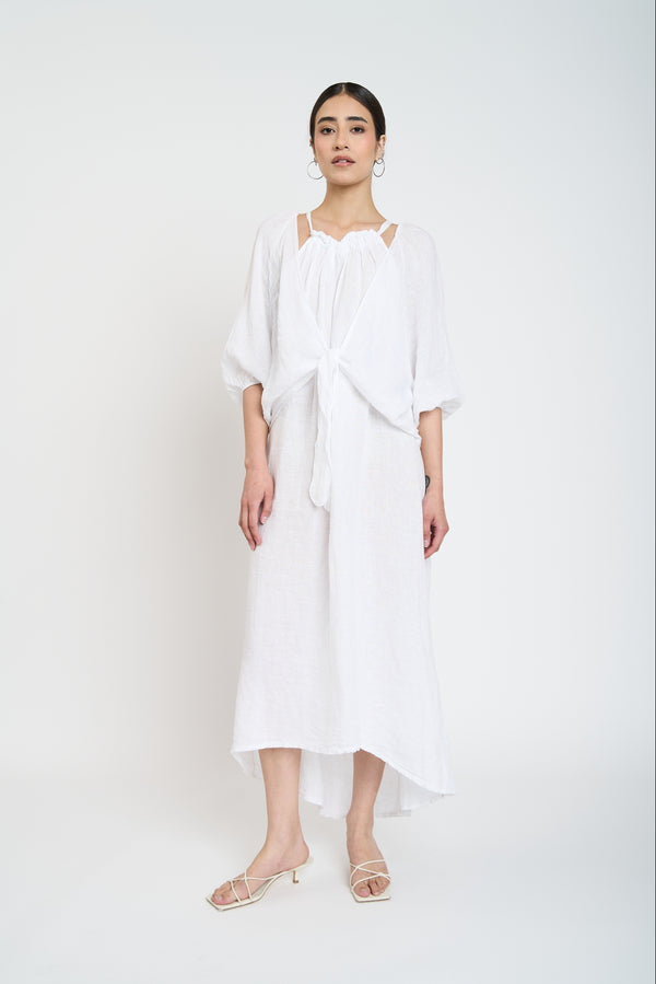 Bolero Mujer Sabrina Cuello kimono Blanco Lineatre