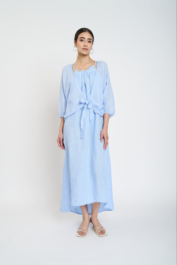 Bolero Mujer Sabrina Cuello kimono Cielo Lineatre