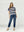 Polera Mujer Giorgia Overside Cuello redondo Manga corta Azul Lineatre